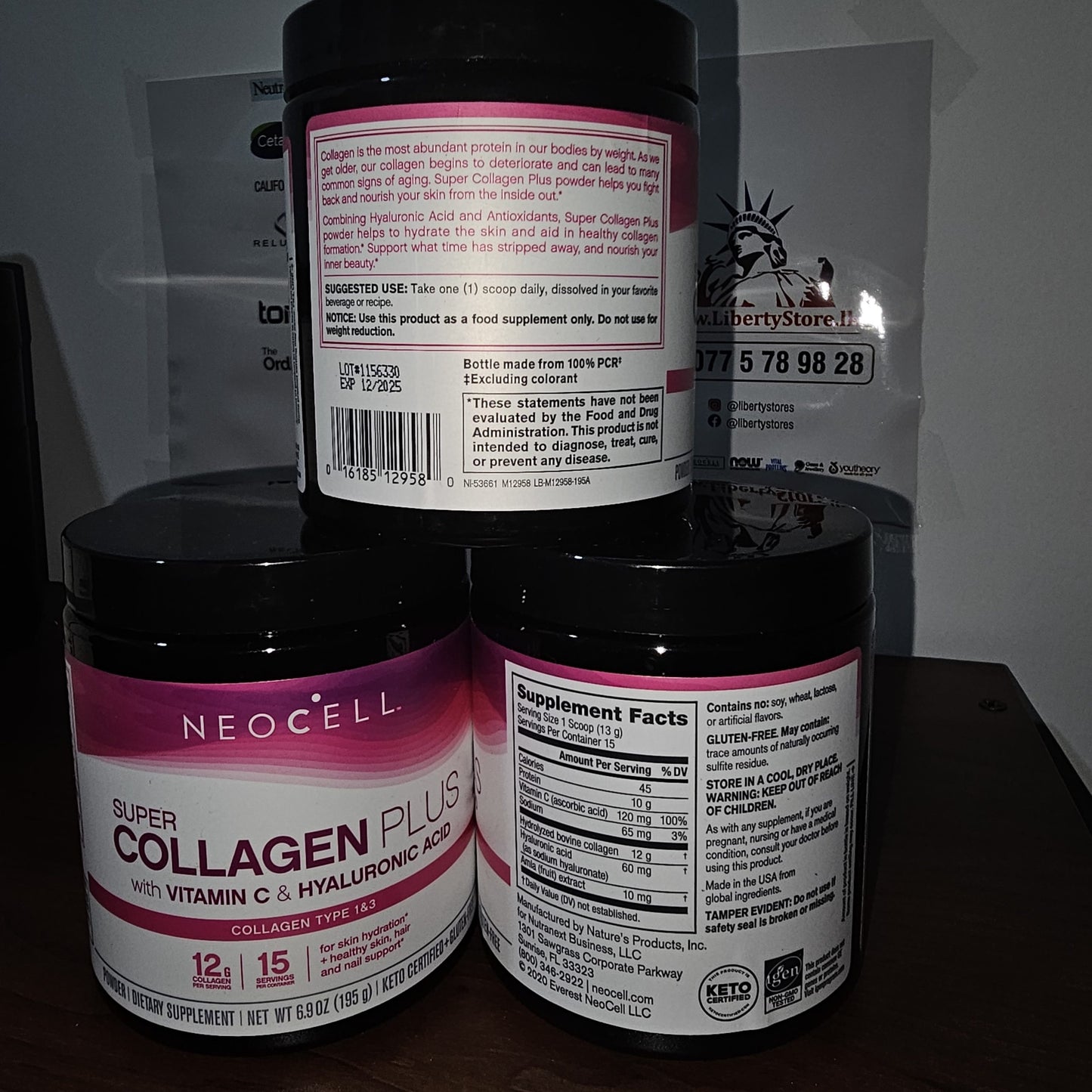 NeoCell Super Collagen Plus with Vitamin C & Hyaluronic Acid (195g)