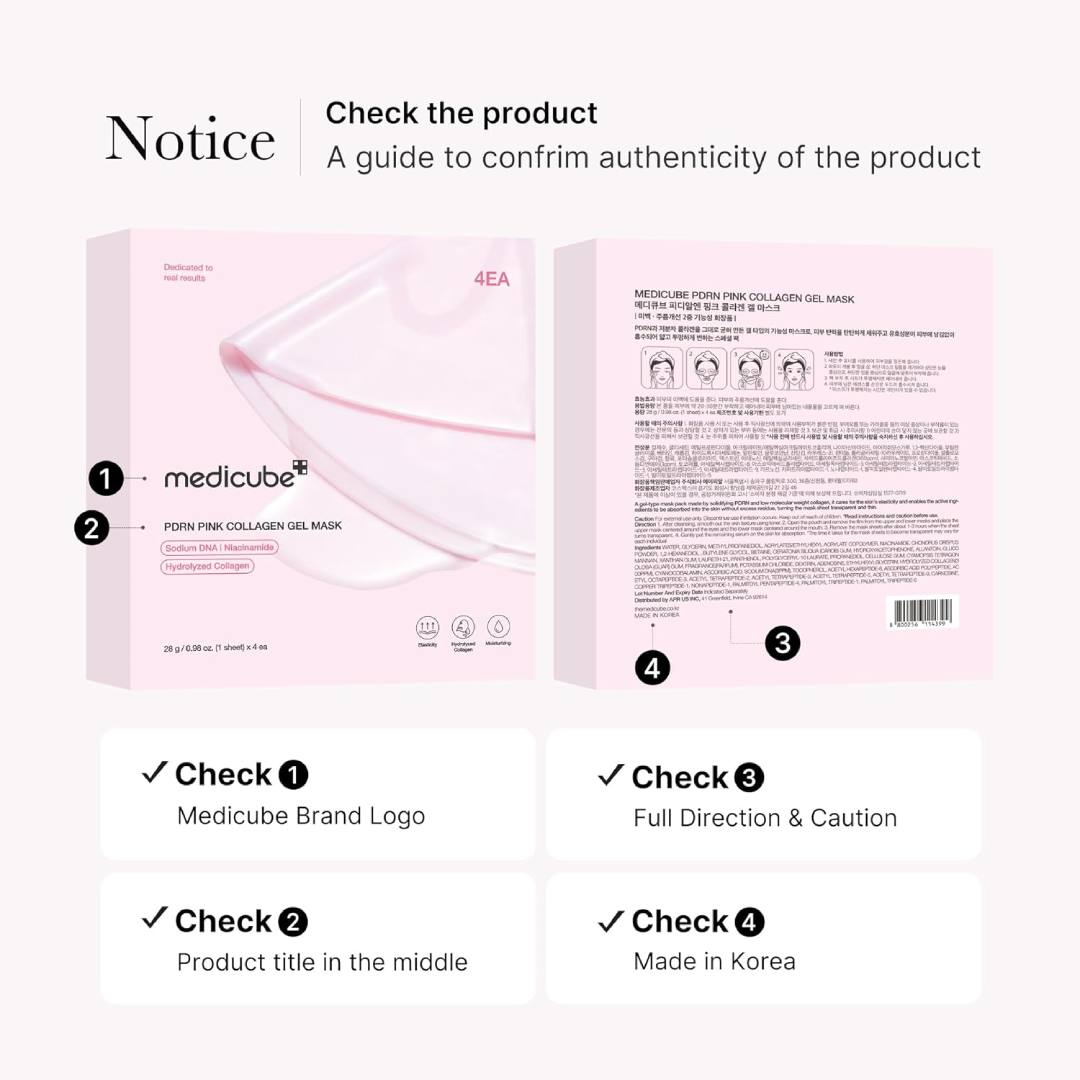 Medicube Salmon DNA PDRN Pink Collagen Jelly Mask (4 Sheets)