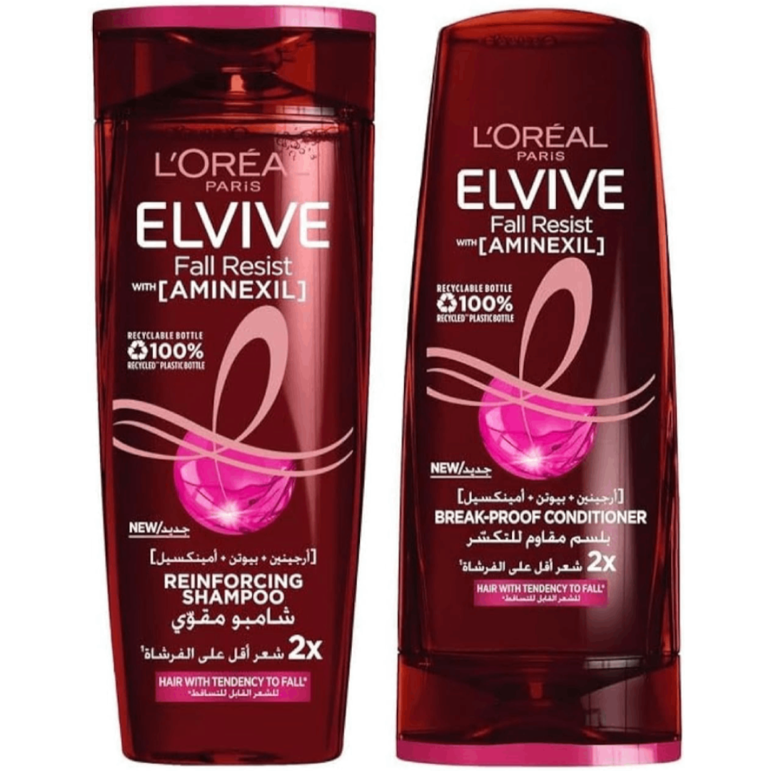 (Bundle Pack) L’Oréal Paris Elvive Fall Resist AmL'Oréal Paris Elvive Full Resist Shampoo & Conditioner Bundleinexil Conditioner 360ml