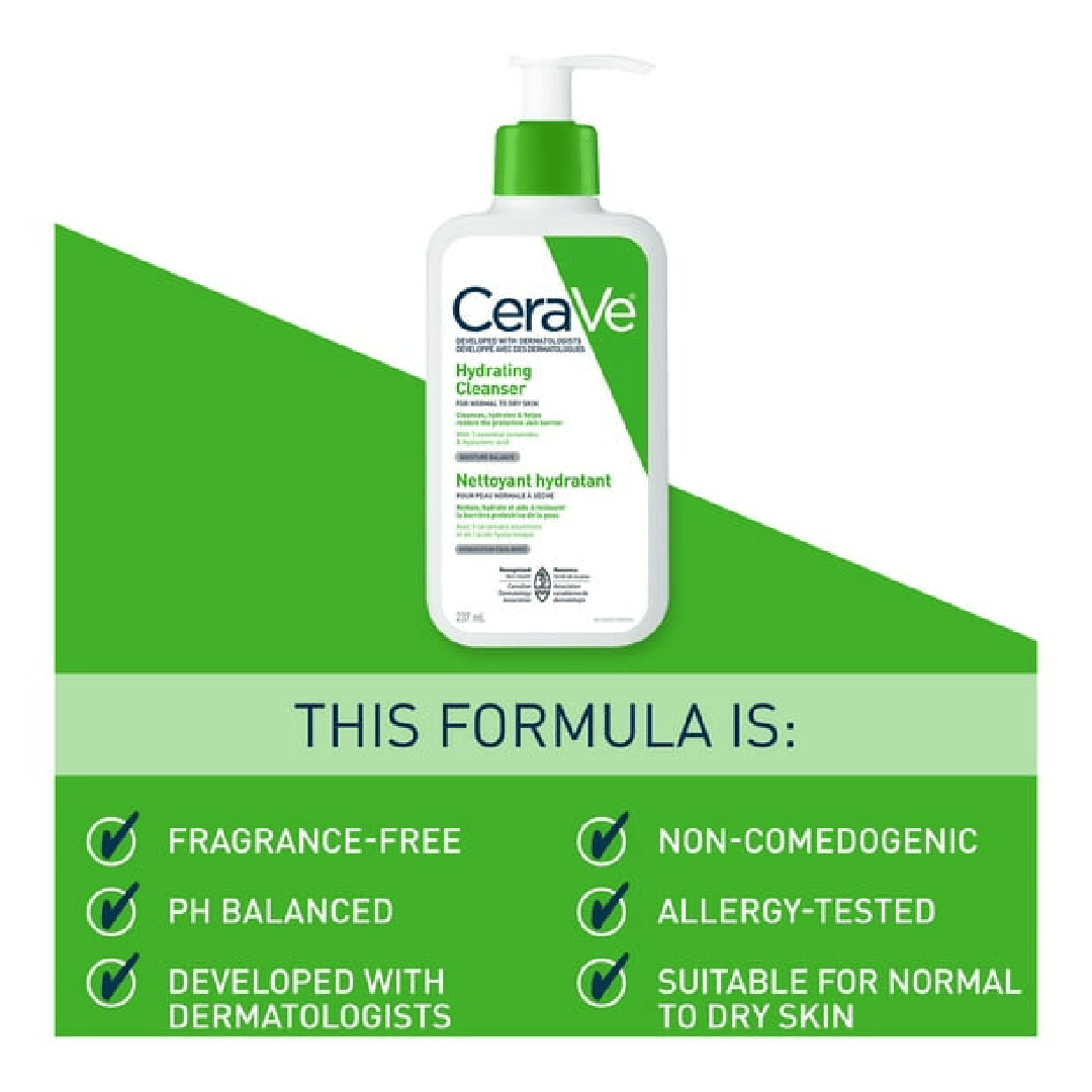 CeraVe Hydrating Cleanser 237ml – Normal to Dry Skin