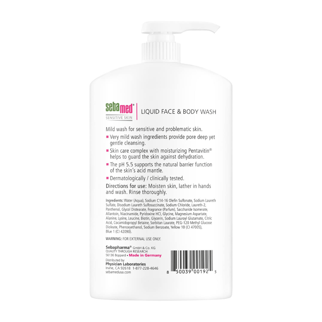 Sebamed Liquid Face &amp; Body Wash for Sensitive Skin 1L