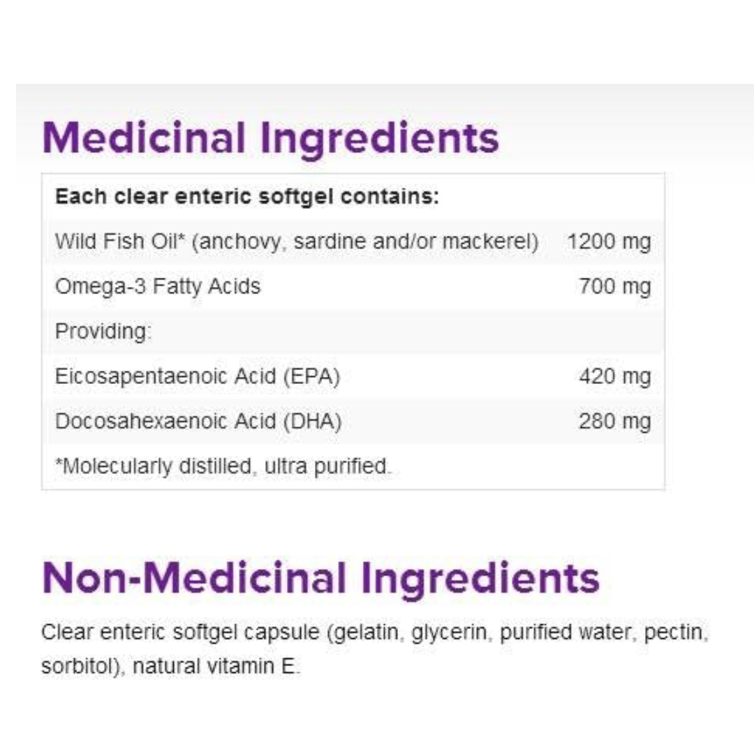 Webber Naturals Omega-3 Extra Strength 700mg EPA/DHA – 100 Softgels