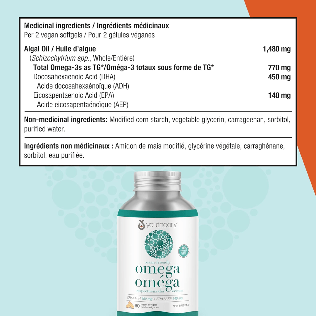 Youtheory Ocean Friendly Omega 60 Softgels.