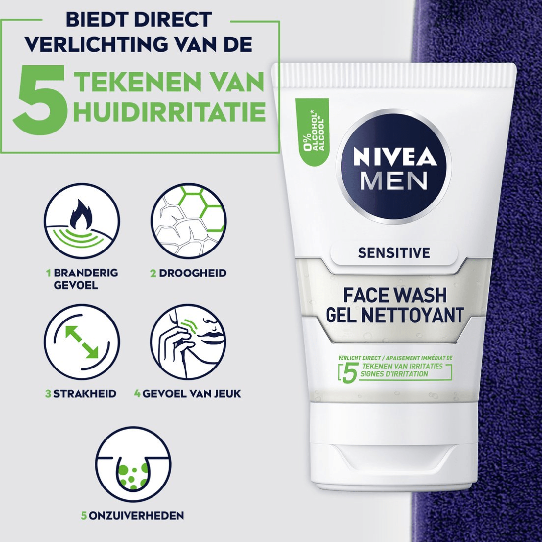 NIVEA Men Sensitive Face Wash 100ml