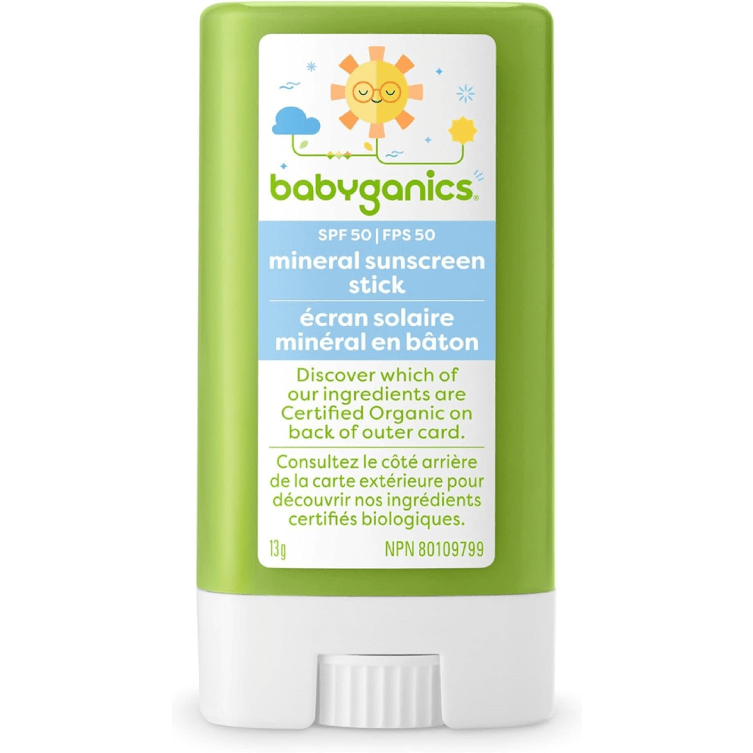 Babyganics Fragrance-Free Sunscreen Stick, SPF 50+ (13g)
