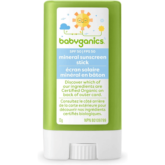 Babyganics Fragrance-Free Sunscreen Stick, SPF 50+ (13g)