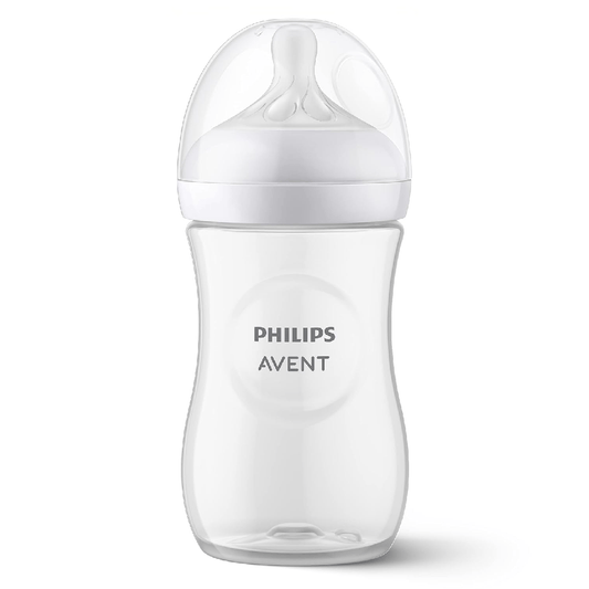 Philips AVENT Natural Baby Bottle with Natural Response Nipple, 9oz, 260ml 1pk (Clear)