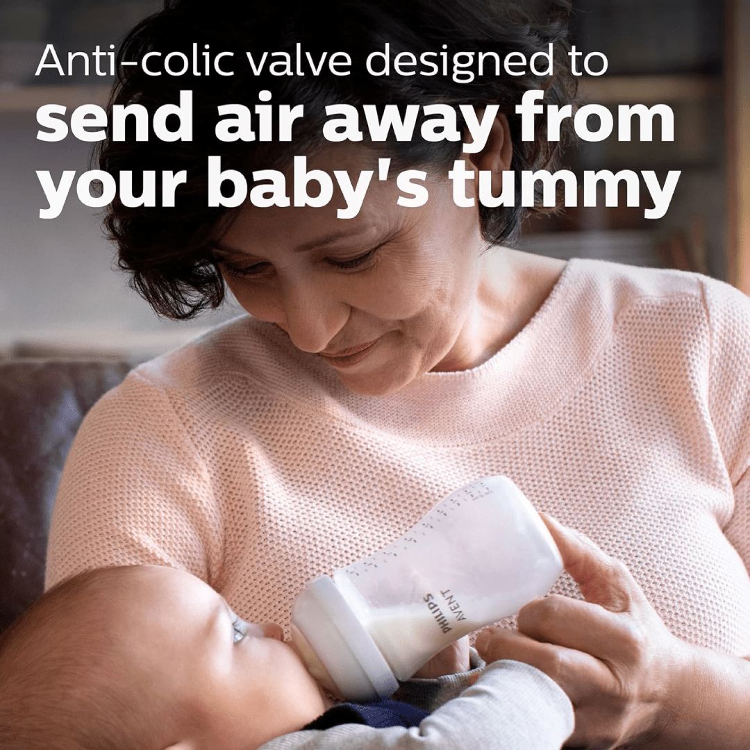 Philips AVENT Natural Baby Bottle with Natural Response Nipple, 9oz, 260ml 1pk (Clear)