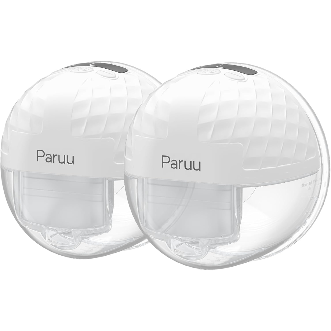 Paruu P10 Hands-Free Wearable Breast Pump 2 Pack (White)