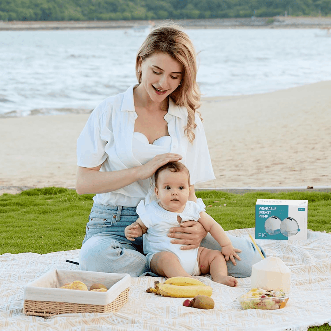 Paruu P10 Hands-Free Wearable Breast Pump 2 Pack (White)