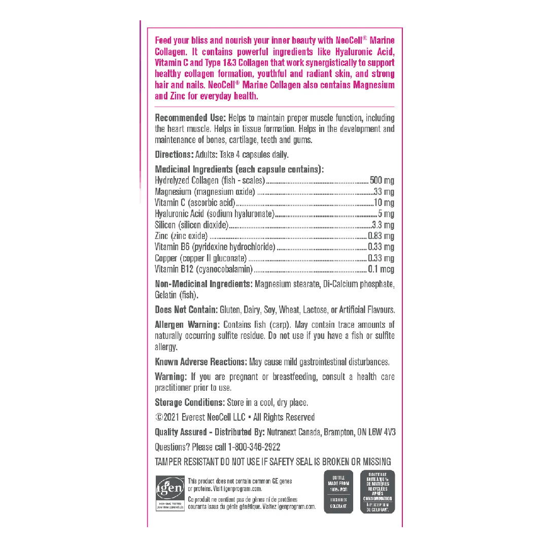 NeoCell Marine Collagen + Hyaluronic Acid – 30 Servings