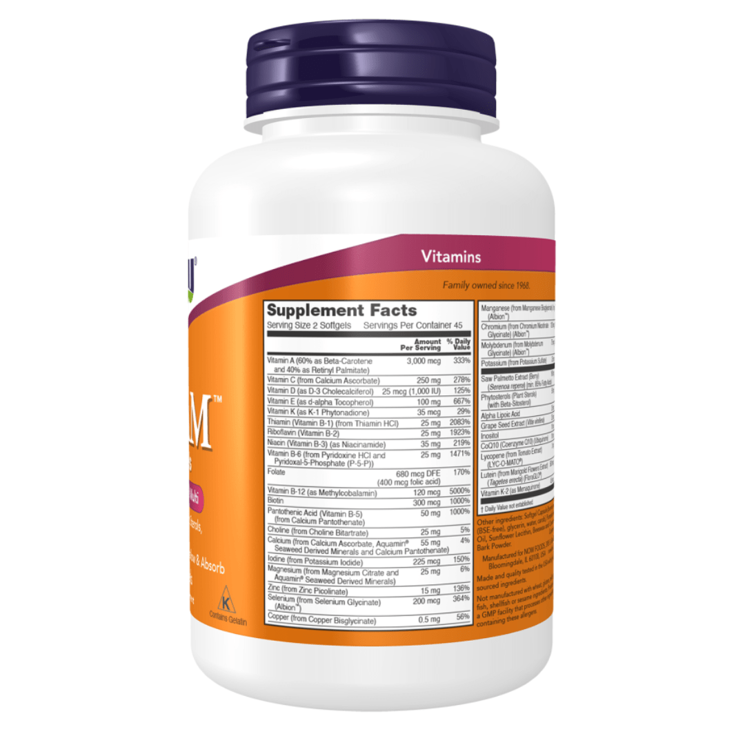 NOW ADAM Men’s Multivitamin (90 Veg Capsules)