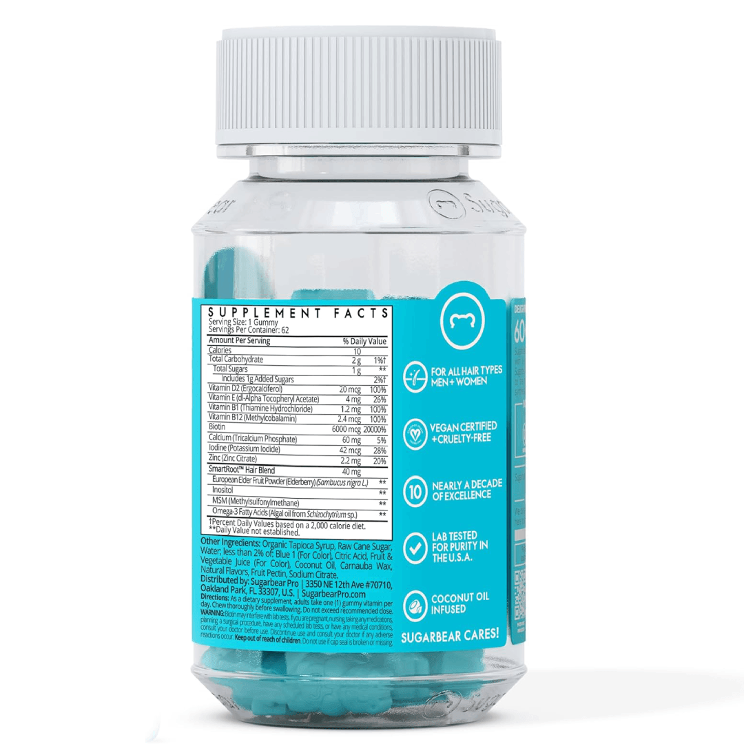 SugarbearPRO Hair Vitamin Gummies (Biotin 6000mcg)