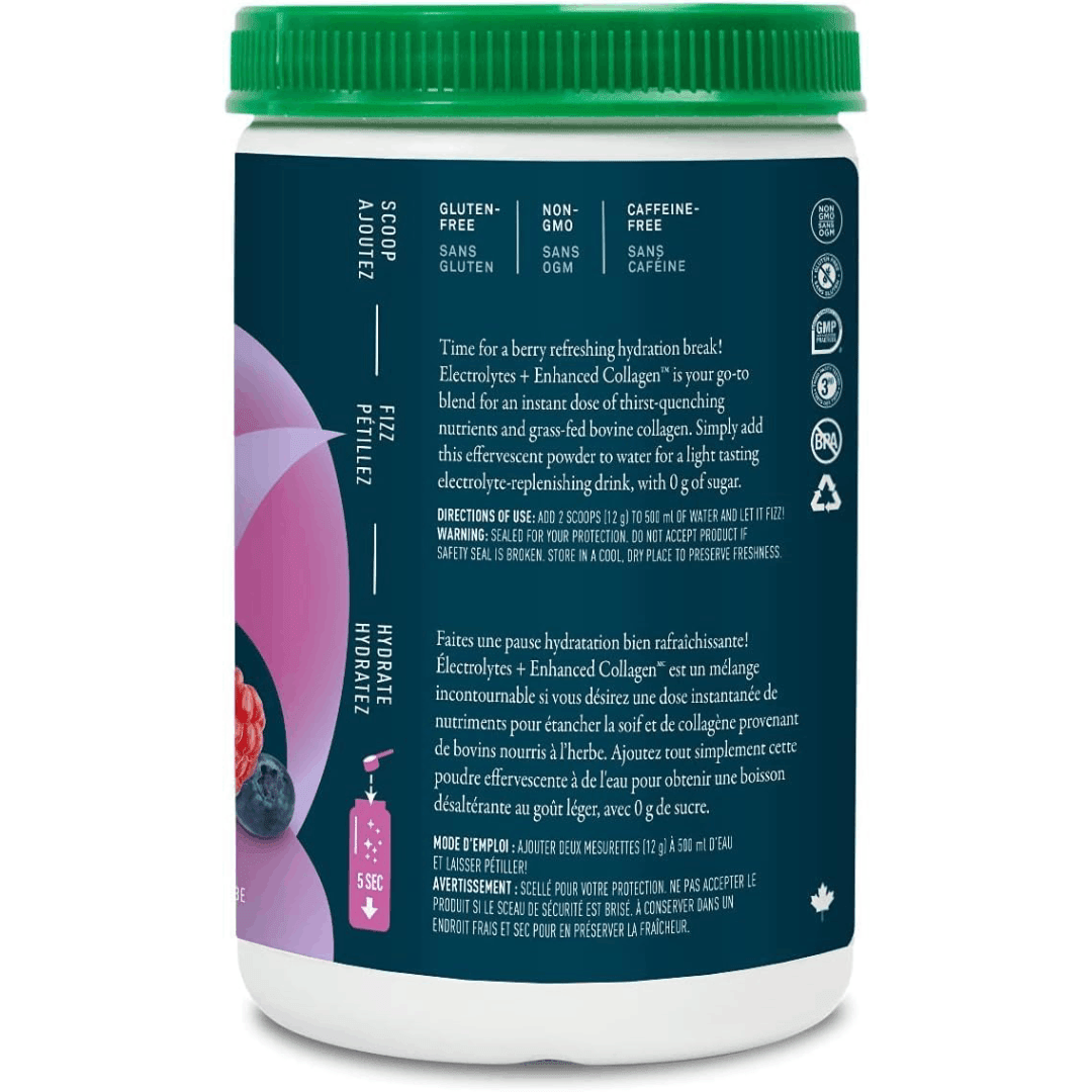 Organika Electrolytes + Collagen Wild Berry Powder 360g