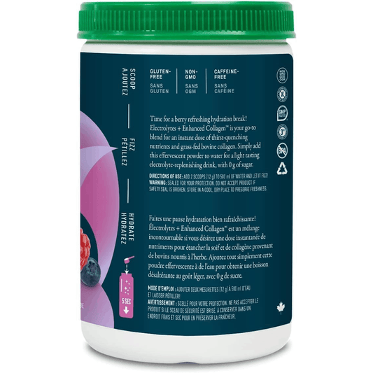 Organika Electrolytes + Collagen Wild Berry Powder 360g