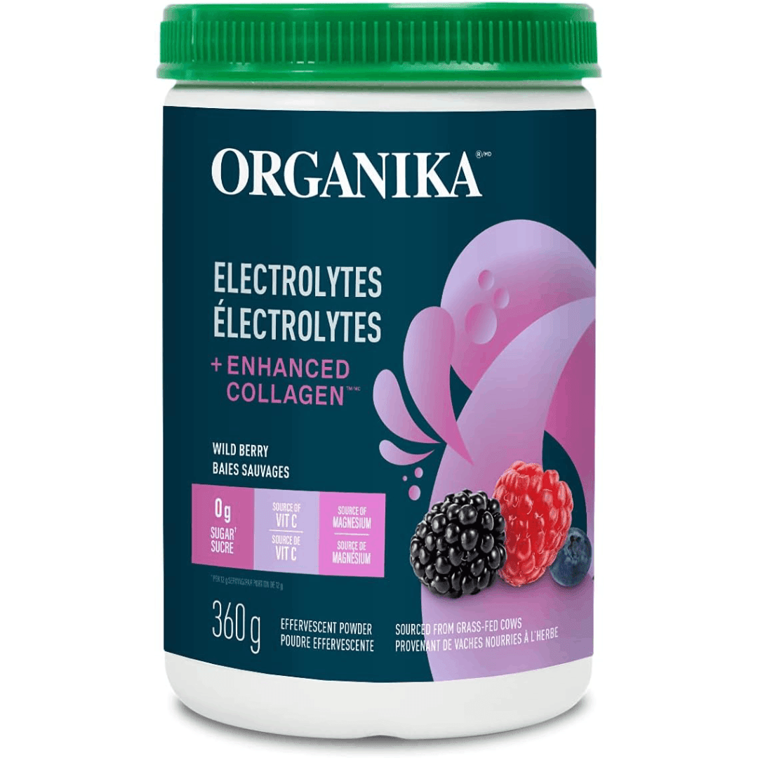 Organika Electrolytes + Collagen Wild Berry Powder 360g