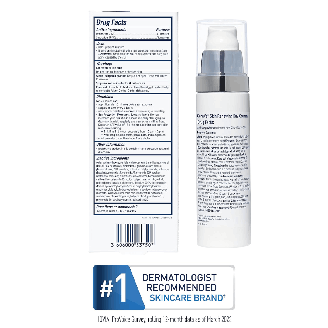 CeraVe Skin Renewing Day Cream SPF 30 with Retinol
