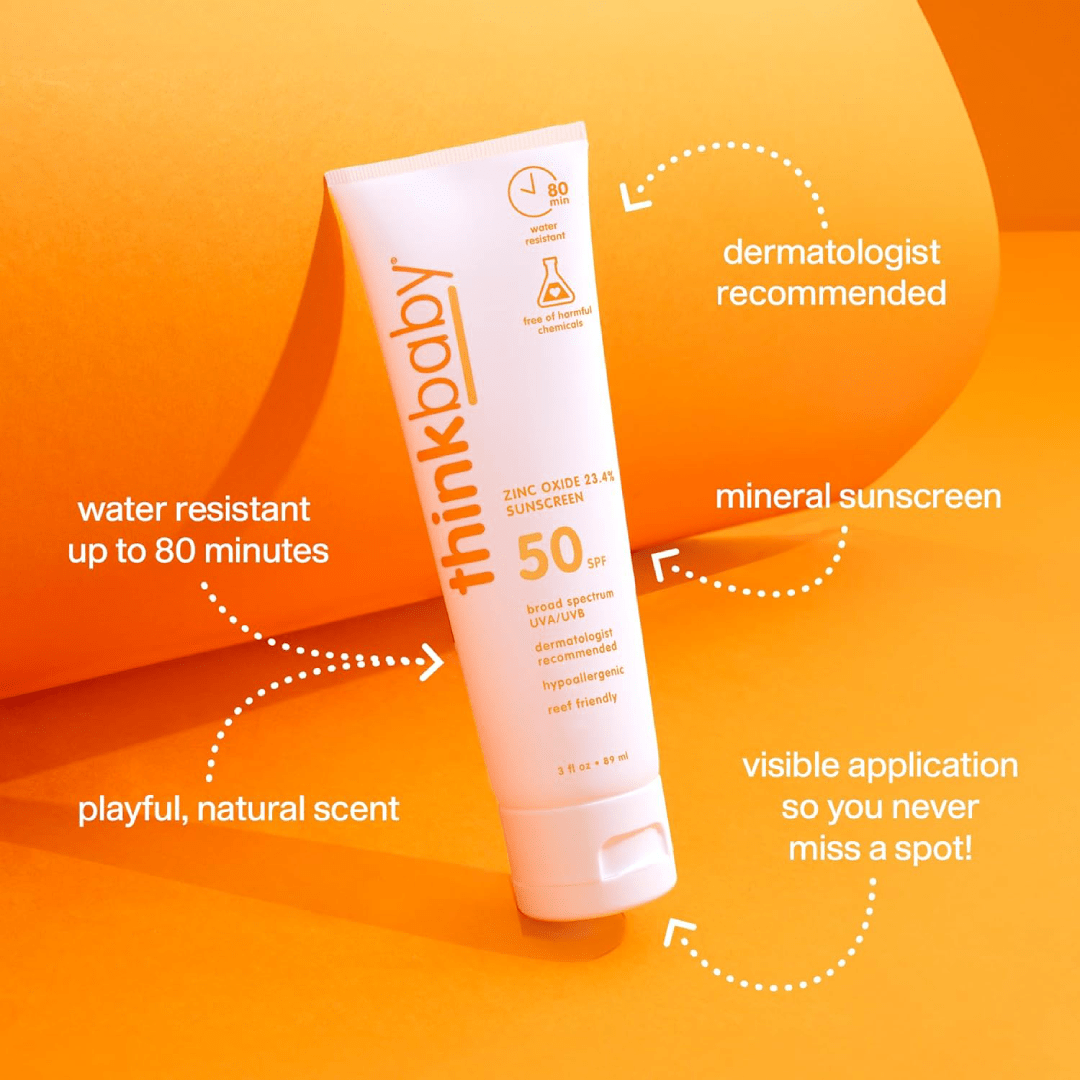 Thinkbaby SPF 50 Baby Mineral Sunscreen (3 oz)