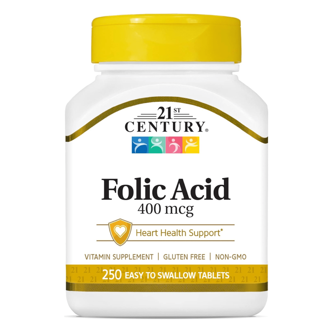 21st Century Folic Acid 400 mcg Tablets (250 Count)
