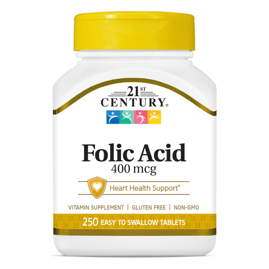 21st Century Folic Acid 400 mcg Tablets (250 Count)