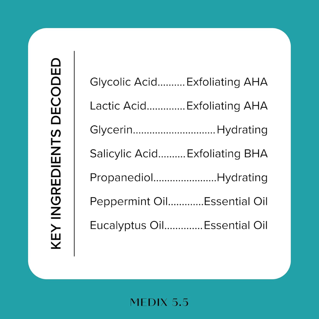 Medix 5.5 Glycolic + Lactic Acid Body Wash 444ml