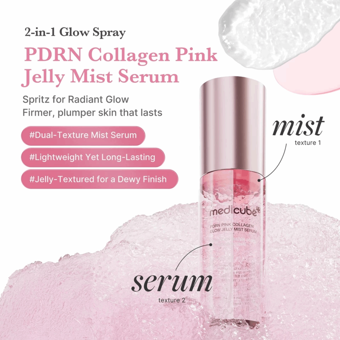 Medicube PDRN Pink Collagen Glow Jelly Mist Serum 100ml