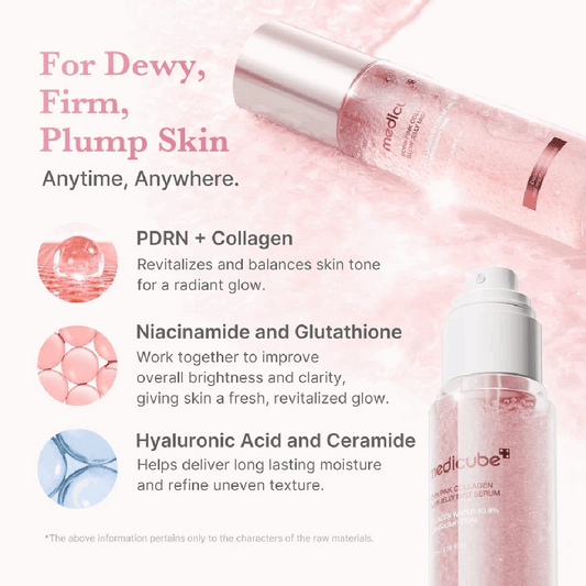 Medicube PDRN Pink Collagen Glow Jelly Mist Serum 100ml
