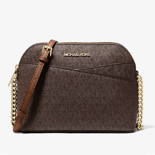Michael Kors Jet Set Travel Medium Logo Dome Crossbody Bag