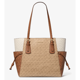 Michael Kors Voyager Large Color-Block Signature Logo Tote