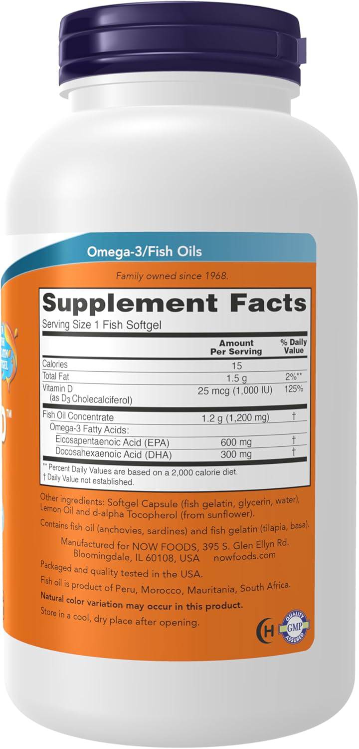 NOW Foods Ultra Omega 3-D Fish Oil 180 Softgels