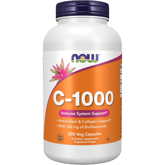 NOW Foods Vitamin C 1000mg with Bioflavonoids – 250 Veg Capsules
