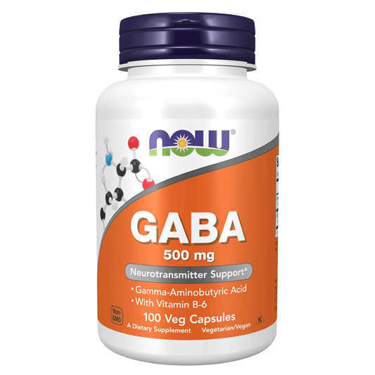 NOW Foods GABA 500mg – 100 Veg Capsules