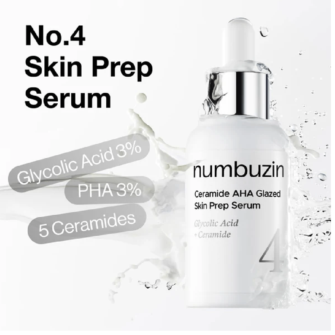 Numbuzin No.4 Ceramide AHA Glazed Skin Prep Serum 30ml