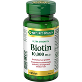 Nature's Bounty Ultra Strength Biotin 10,000 mcg Softgels (45 Count)