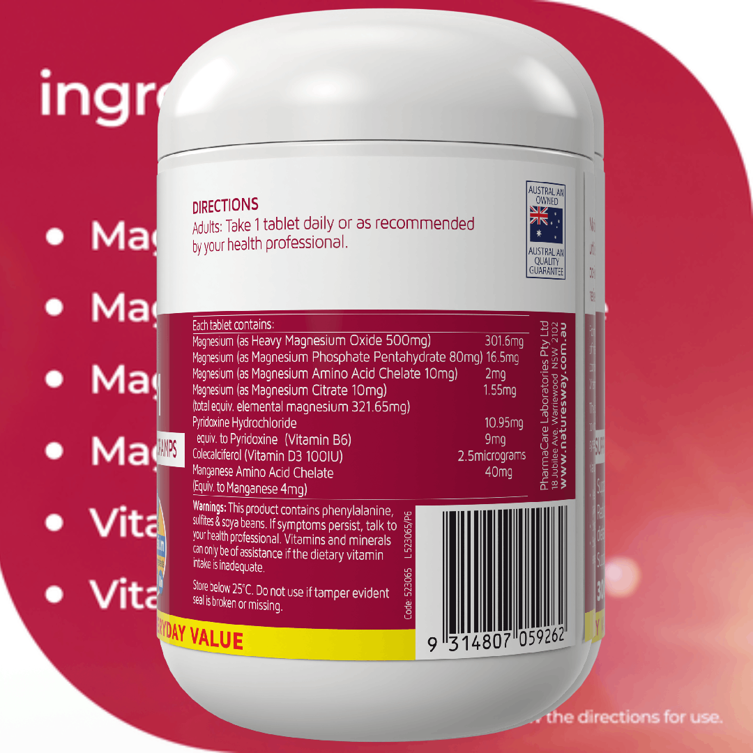 Nature’s Way High Strength Magnesium 300 Tablets