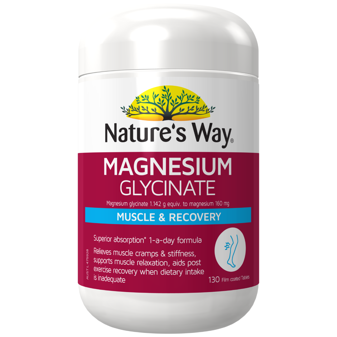 Nature’s Way Magnesium Glycinate 130 Tablets (One-a-Day)