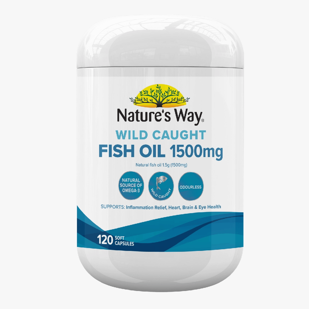Nature’s Way Wild Caught Fish Oil 1500mg – 120 Softgels