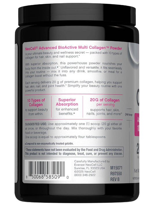 NeoCell Multi Collagen Advanced Beauty Series Unflavored Powder 255g