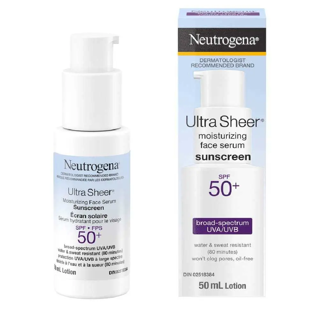 Neutrogena Ultra Sheer Moisturizing Face Serum Sunscreen SPF 50+