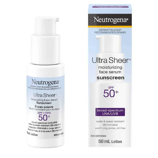 Neutrogena Ultra Sheer Moisturizing Face Serum Sunscreen SPF 50+