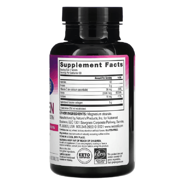 NeoCell Super Collagen + Vitamin C & Biotin – 180 Tablets