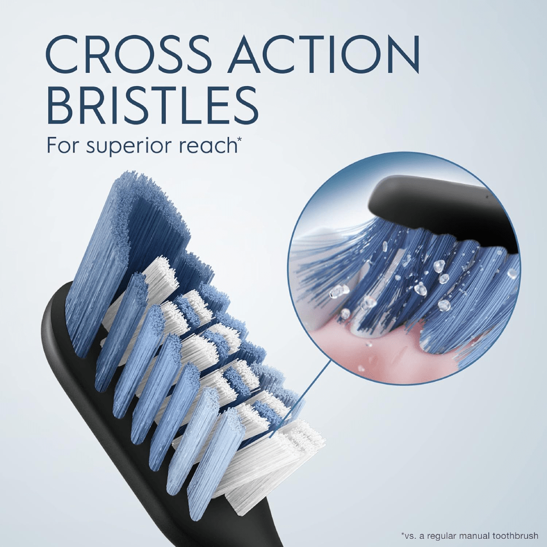 Oral-B Clic Toothbrush Matte Black – 2 Brush Heads & Magnetic Holder