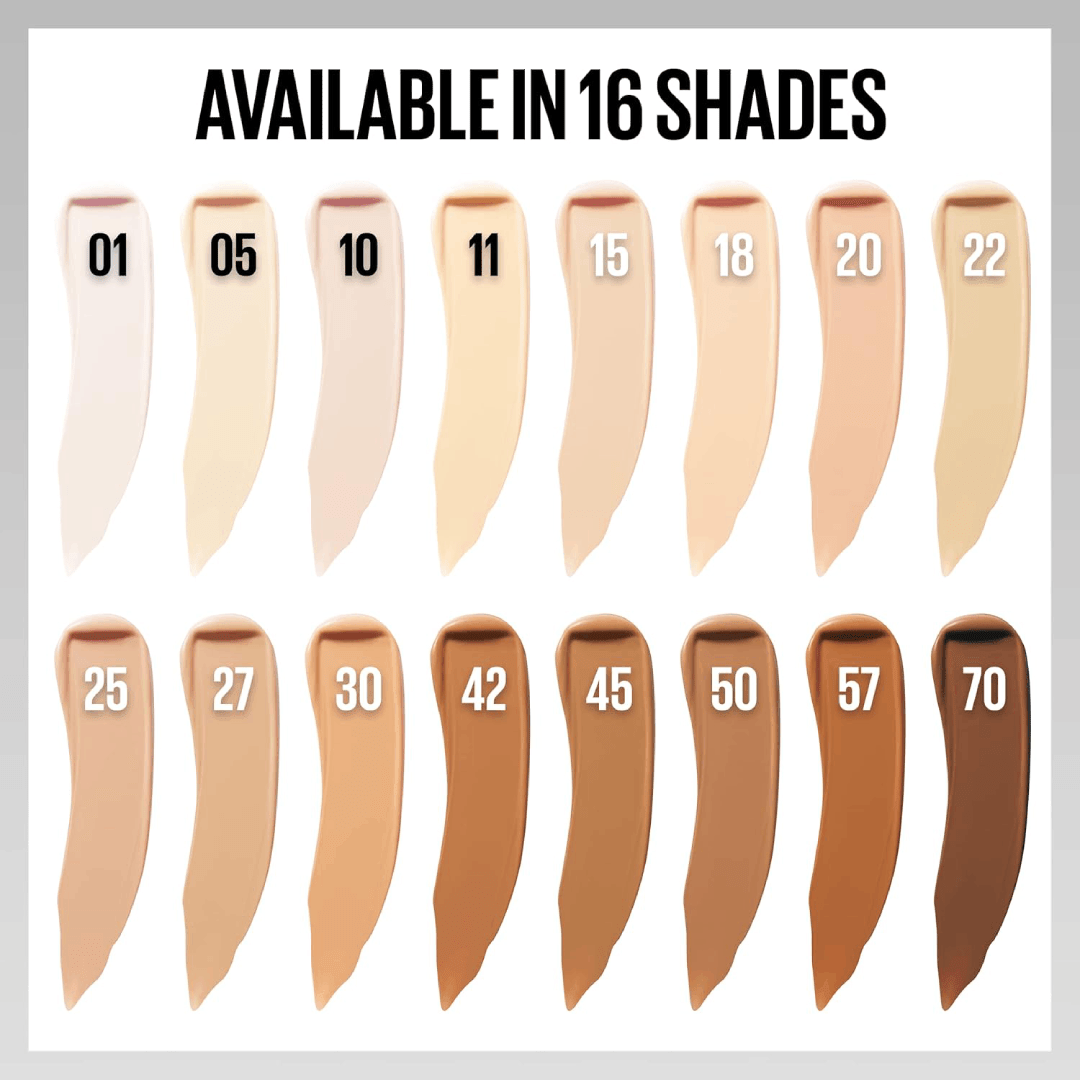 Maybelline Super Stay Liquid Concealer Makeup – Full Coverage, Up to 30-Hour Wear, Natural Matte Finish
