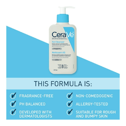 CeraVe SA Cleanser for Rough & Bumpy Skin – Fragrance Free