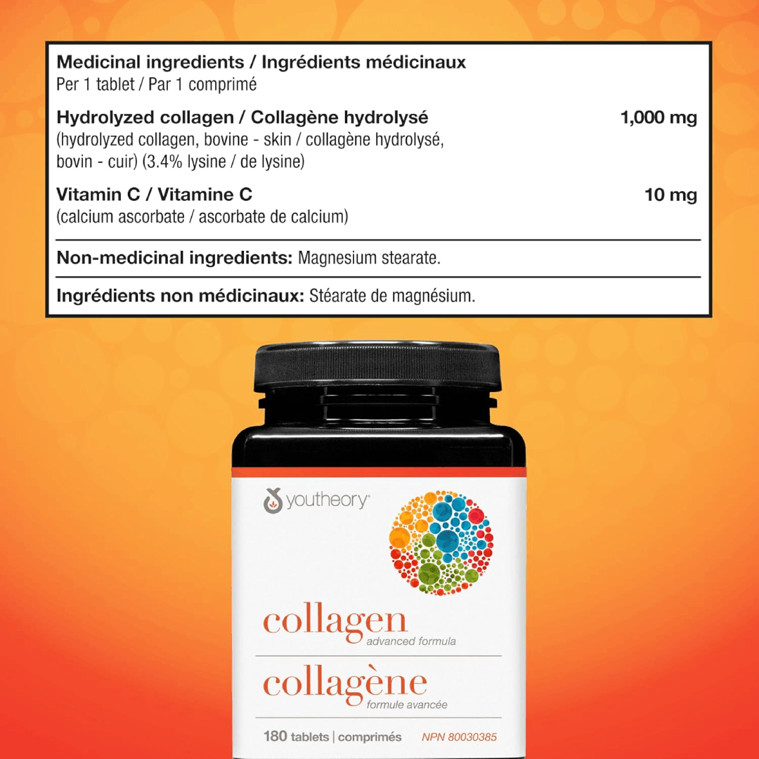 Youtheory Collagen Advanced Formula 180 Tablets
