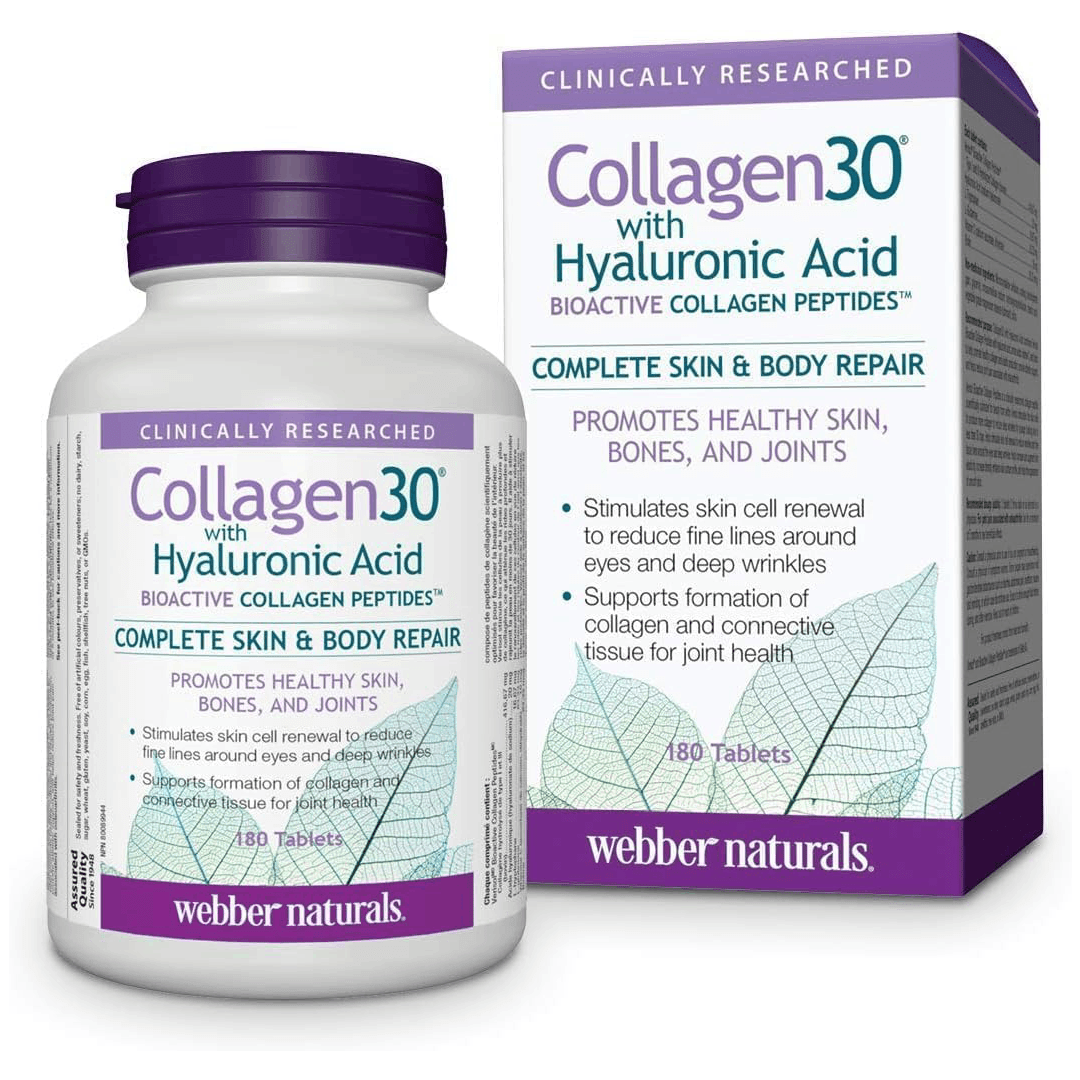 Webber Naturals Collagen30 with Hyaluronic Acid – 180 Tablets