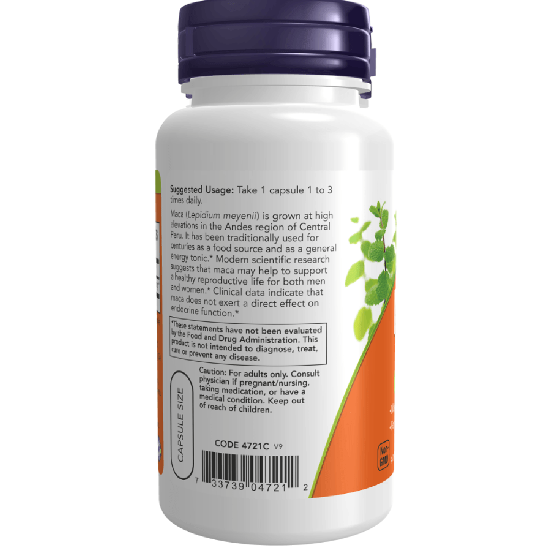 NOW Foods Maca 500mg Veg Capsules