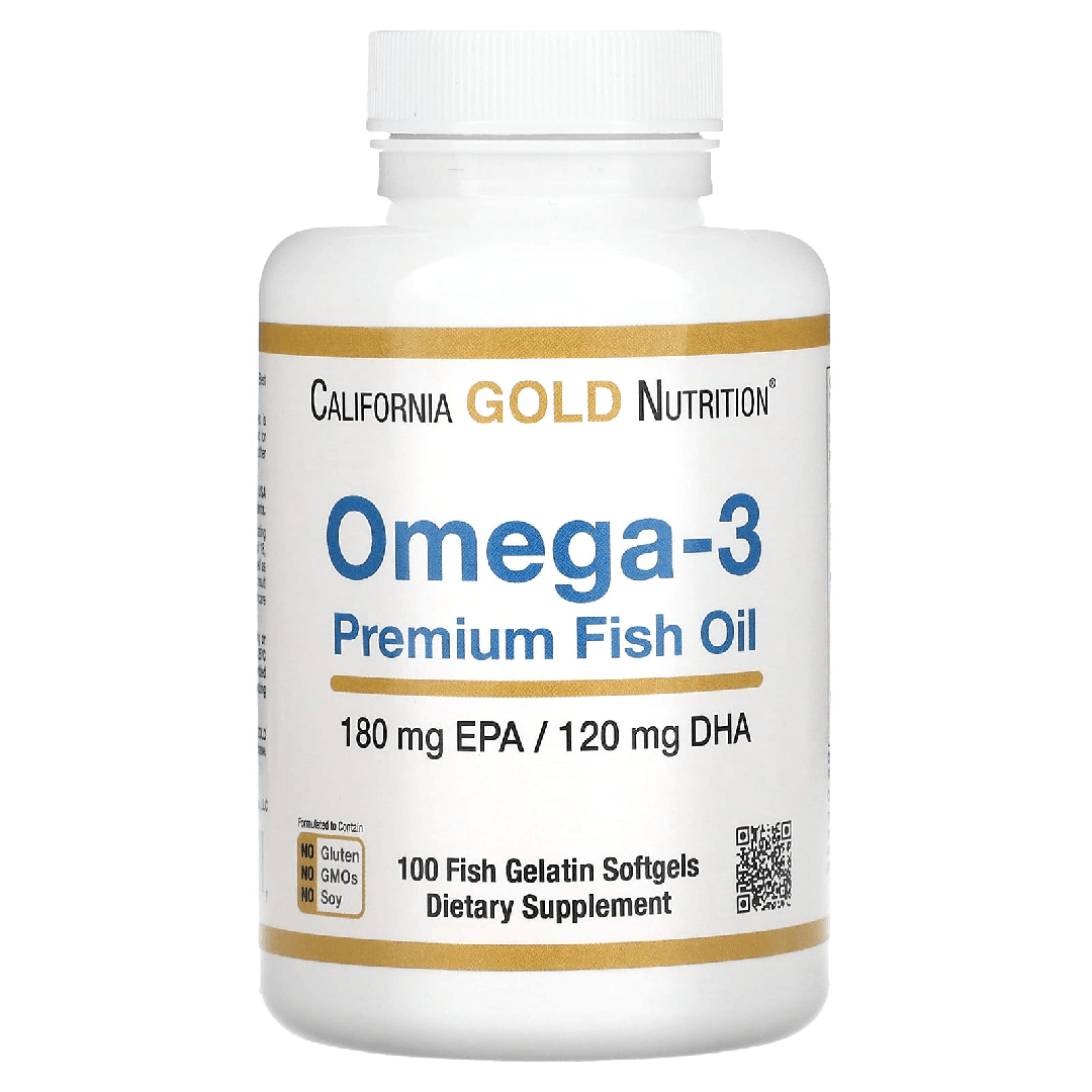 California Gold Nutrition Omega-3 Fish Oil (100 Softgels)