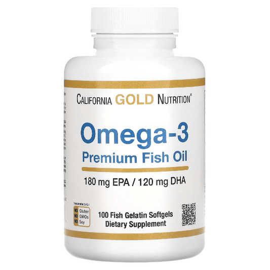 California Gold Nutrition Omega-3 Fish Oil (100 Softgels)