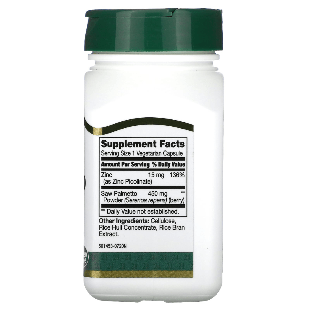 21st Century Saw Palmetto 450mg – 60 Veg Capsules
